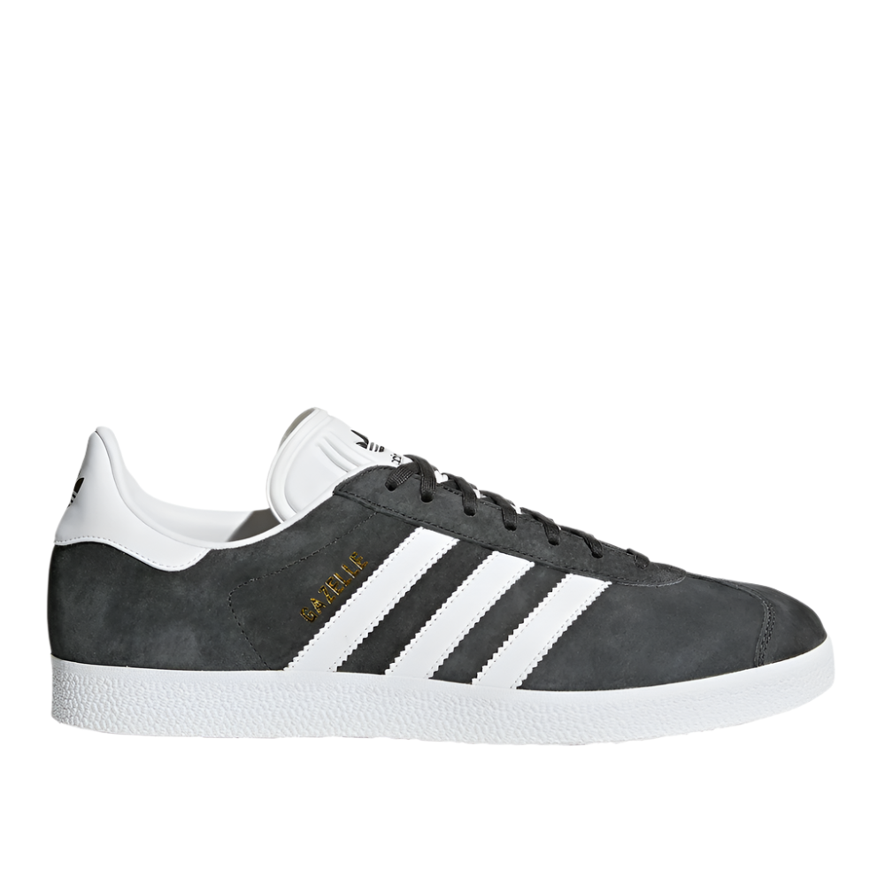 adidas Men s Gazelle Shoes Dark Grey Heather White Gold Metallic urbanAthletics