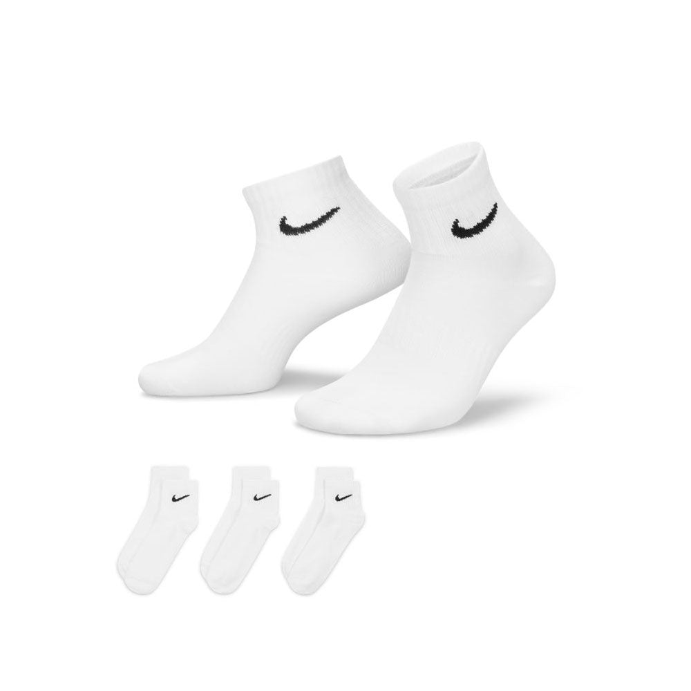 Nike Everyday Lightweight Training Ankle Socks 3 Pairs White urbanAthletics