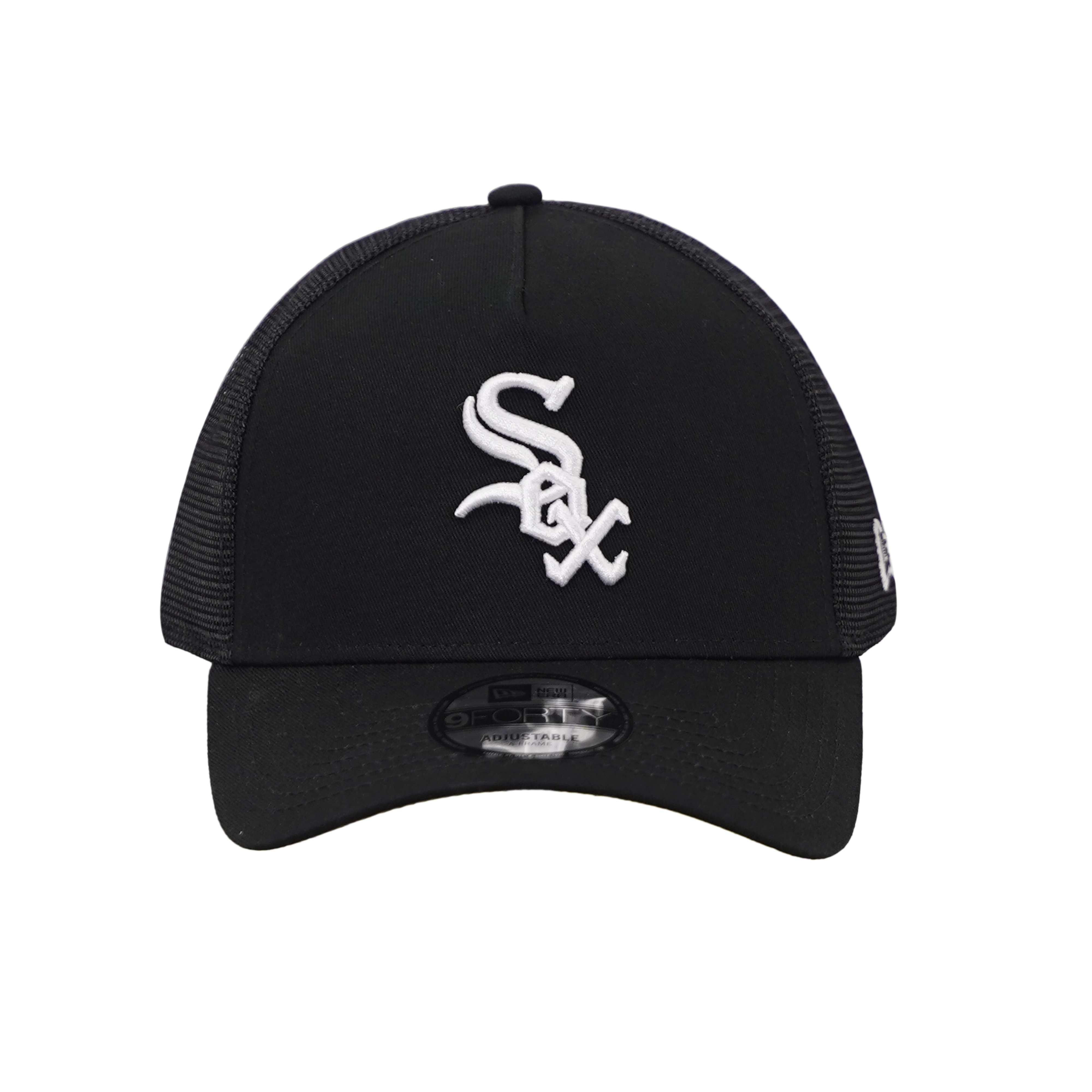 New Era 9FORTY Chicago White Sox Black Trucker Adjustable Cap