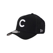 New Era Black Chicago Cubs A-Frame 9FORTY Trucker Adjustable Cap