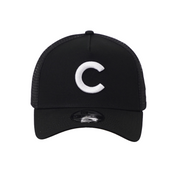 New Era Black Chicago Cubs A-Frame 9FORTY Trucker Adjustable Cap