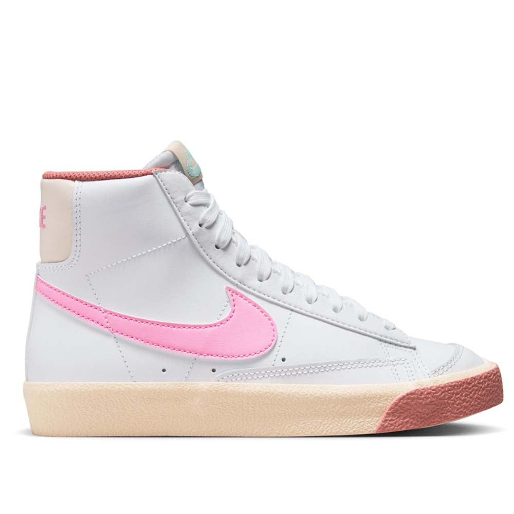 Nike Big Kids Blazer Mid '77 Shoes White Pink - urbanAthletics